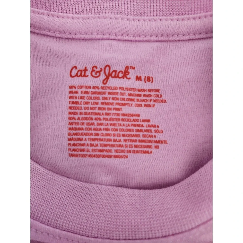 Cat &‎ Jack Girls 3 Tops Bundle T-Shirts Magenta Gray Lavender Size Medium 8 NWT